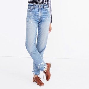 NEW Madewell River & Thread High Rise Slim Boyjean